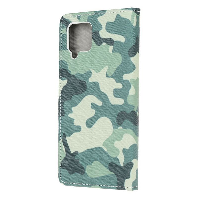 Capa Flip Para Samsung Galaxy A42 5G Camuflagem Militar