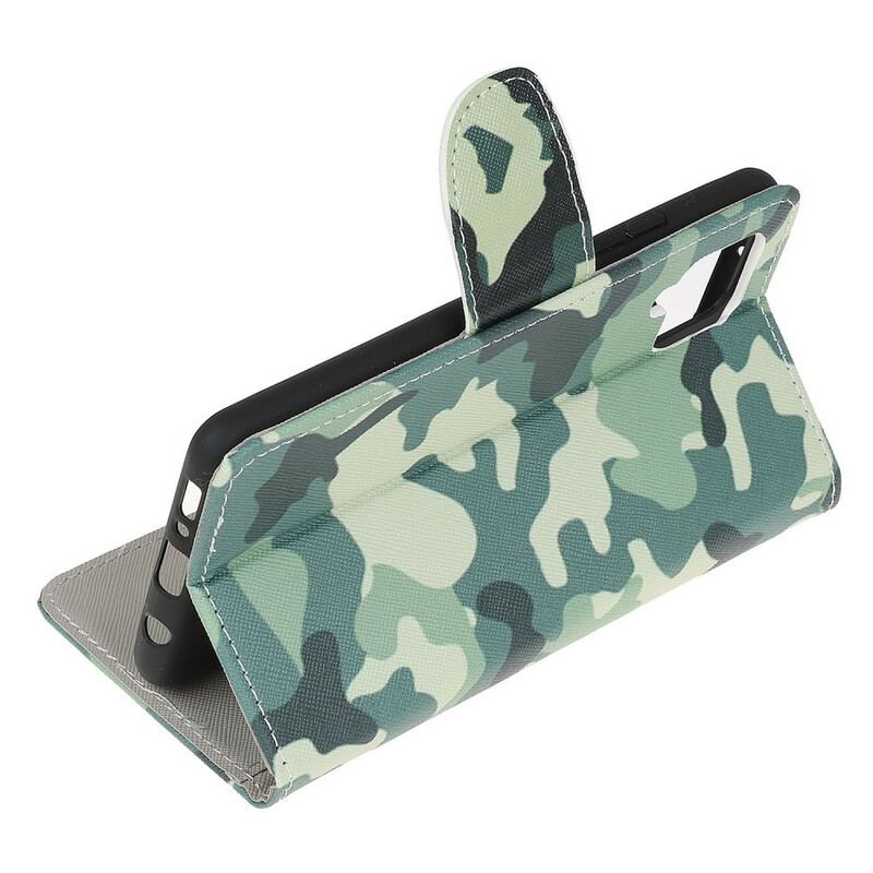 Capa Flip Para Samsung Galaxy A42 5G Camuflagem Militar