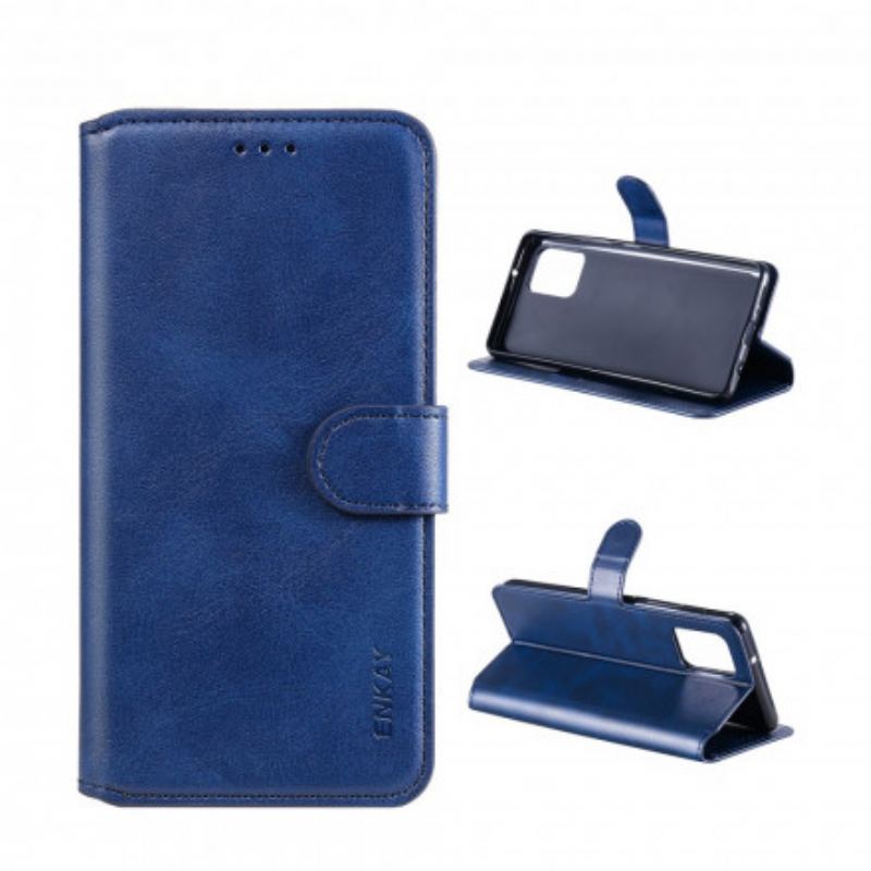 Capa Flip Para Samsung Galaxy A42 5G Couro Sintético Enkay