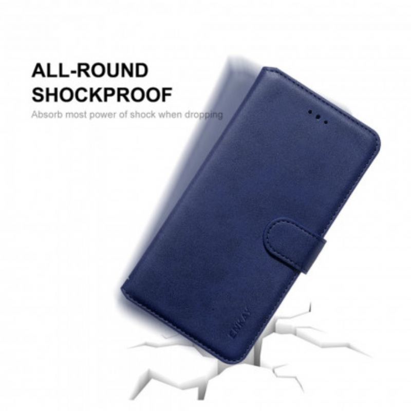 Capa Flip Para Samsung Galaxy A42 5G Couro Sintético Enkay