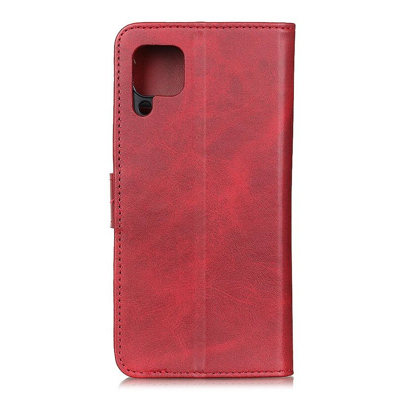 Capa Flip Para Samsung Galaxy A42 5G Efeito De Couro Fosco