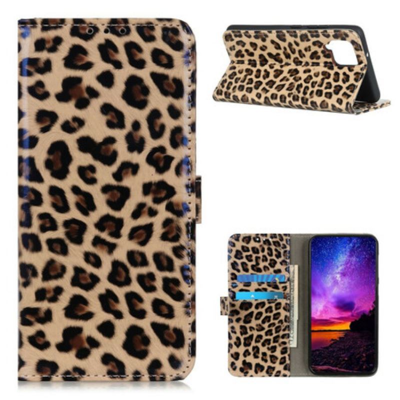 Capa Flip Para Samsung Galaxy A42 5G Leopardo