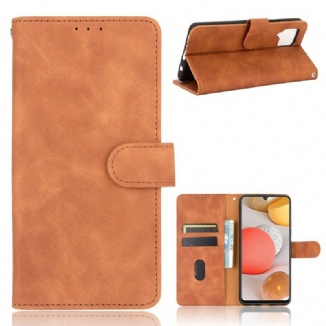 Capa Folio Para Samsung Galaxy A42 5G Toque De Pele