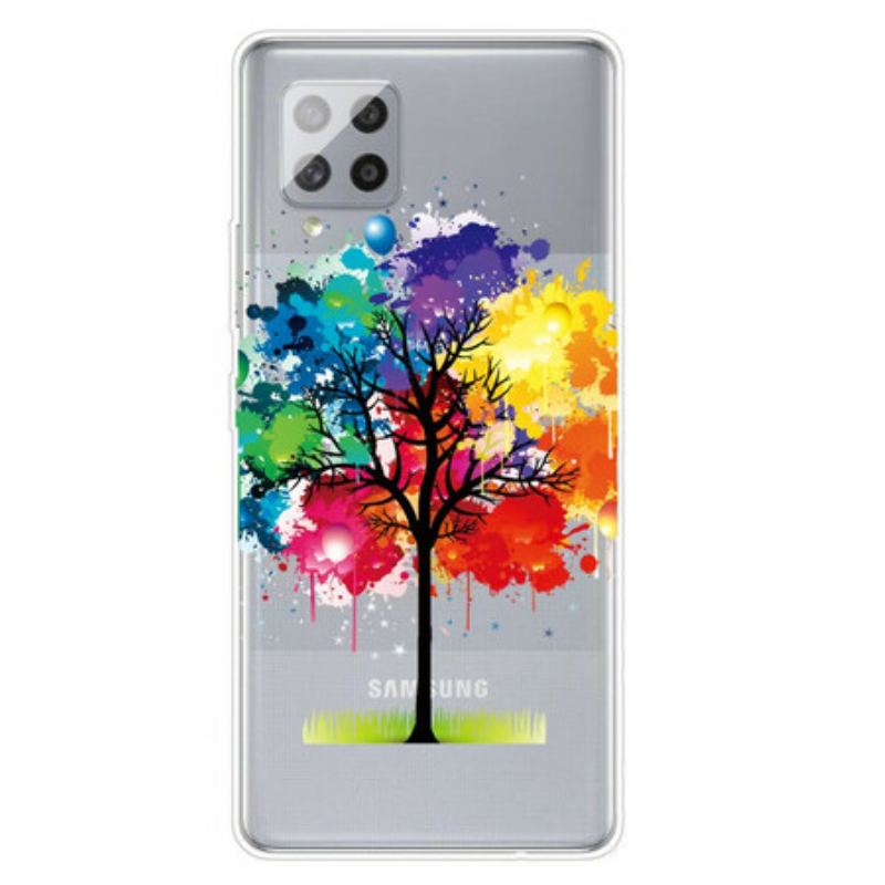 Capa Para Samsung Galaxy A42 5G Árvore Aquarela Perfeita