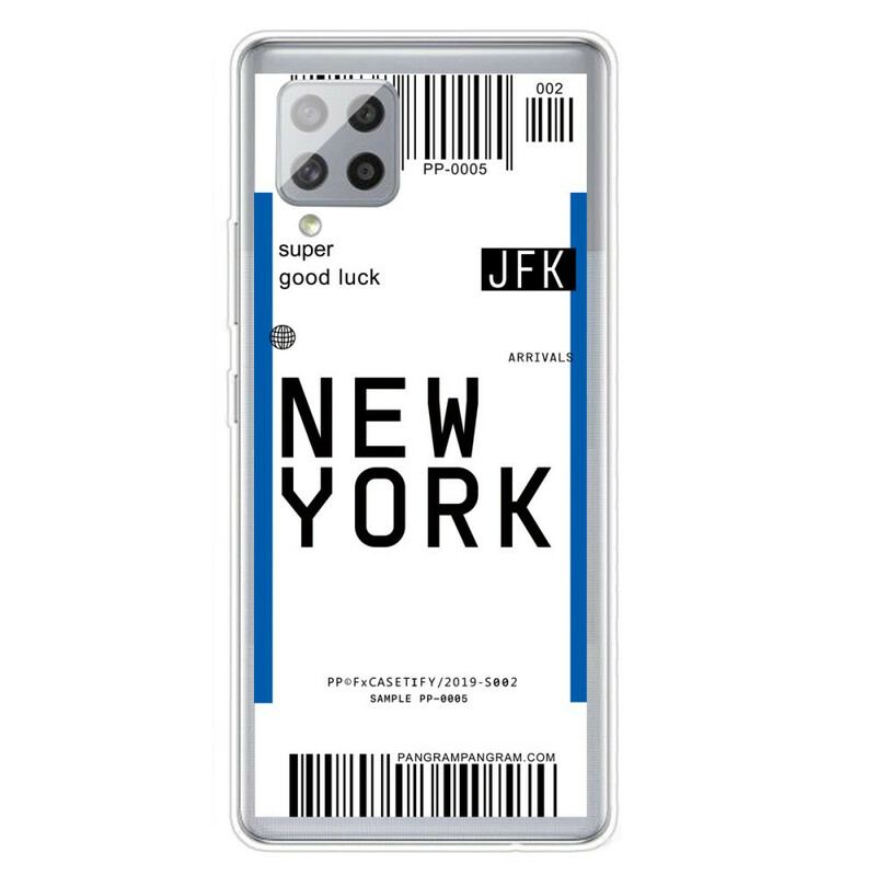 Capa Para Samsung Galaxy A42 5G Cartão De Embarque Para Nova York