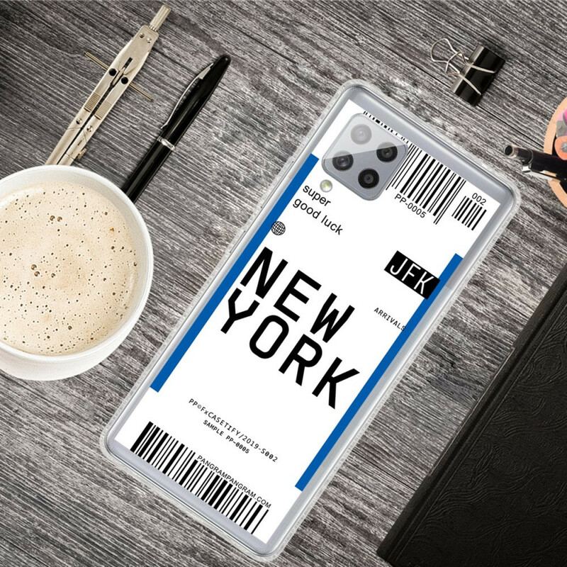 Capa Para Samsung Galaxy A42 5G Cartão De Embarque Para Nova York