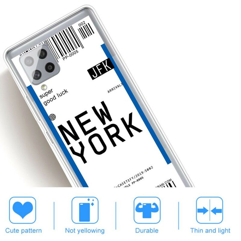 Capa Para Samsung Galaxy A42 5G Cartão De Embarque Para Nova York