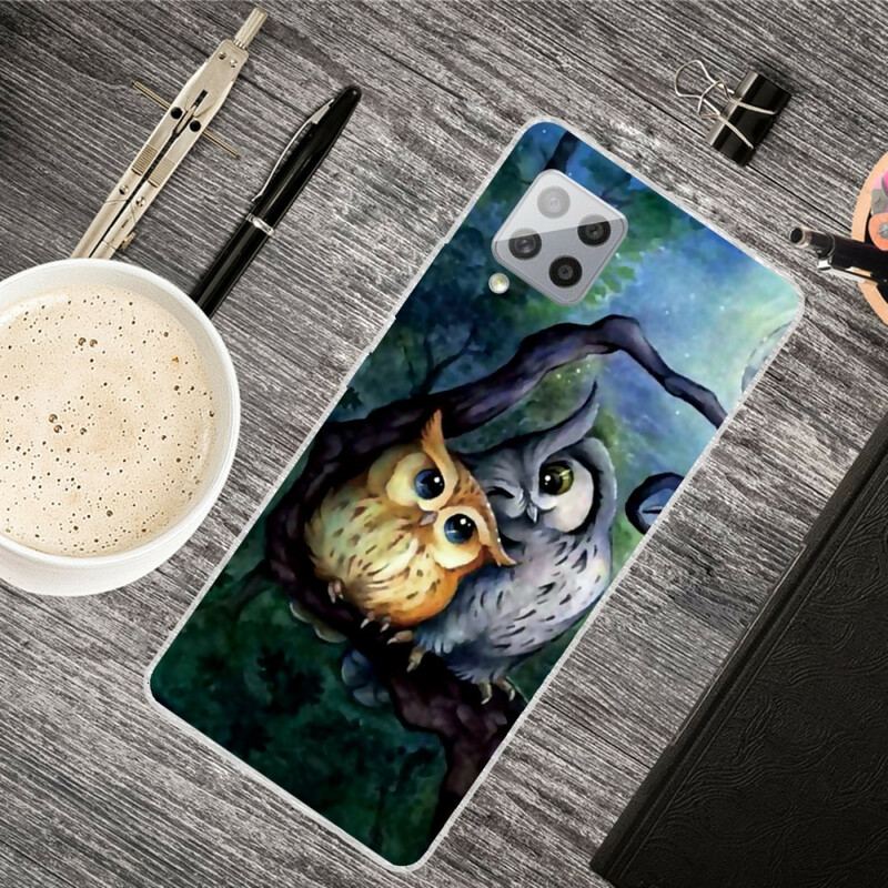 Capa Para Samsung Galaxy A42 5G Corujas Pintando