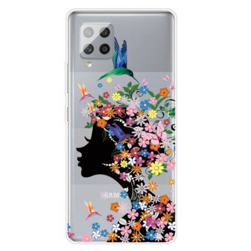 Capa Para Samsung Galaxy A42 5G Linda Cabeça De Flor