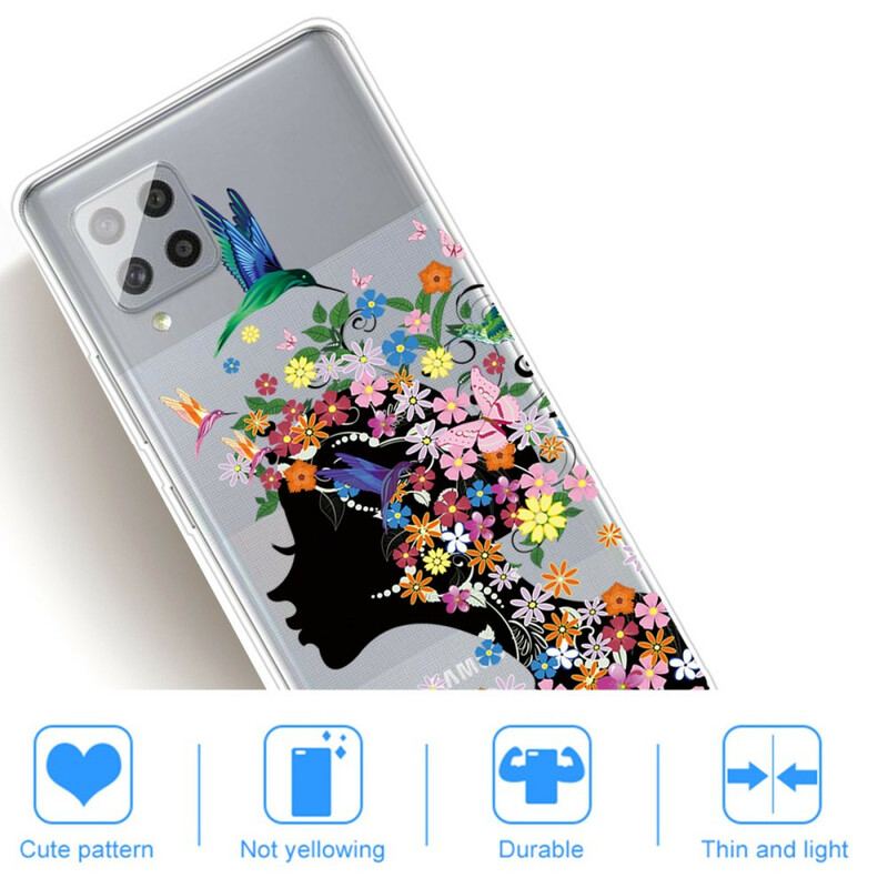 Capa Para Samsung Galaxy A42 5G Linda Cabeça De Flor