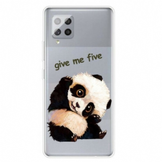 Capa Para Samsung Galaxy A42 5G Panda Sem Costura Dá-me Cinco