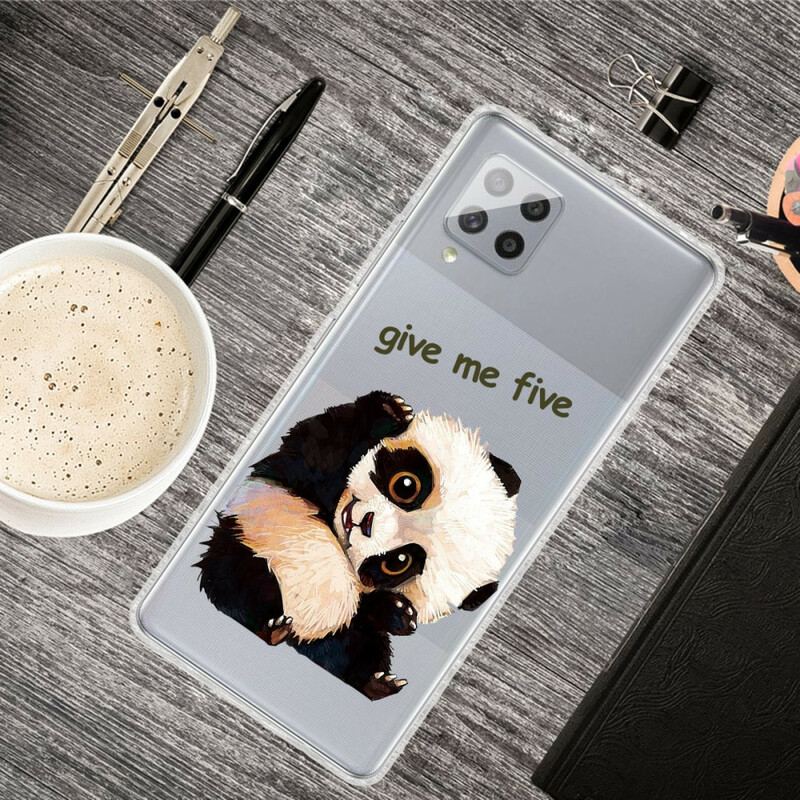 Capa Para Samsung Galaxy A42 5G Panda Sem Costura Dá-me Cinco