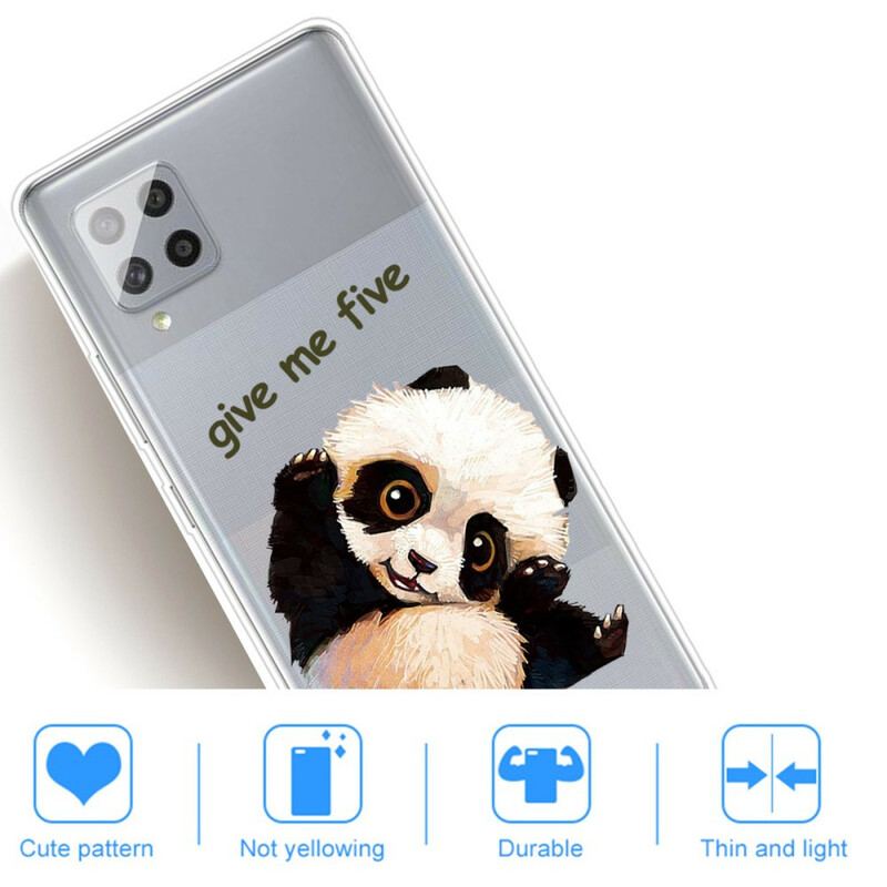 Capa Para Samsung Galaxy A42 5G Panda Sem Costura Dá-me Cinco