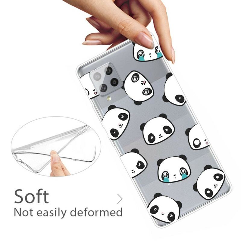 Capa Para Samsung Galaxy A42 5G Pandas Sentimentais Perfeitos