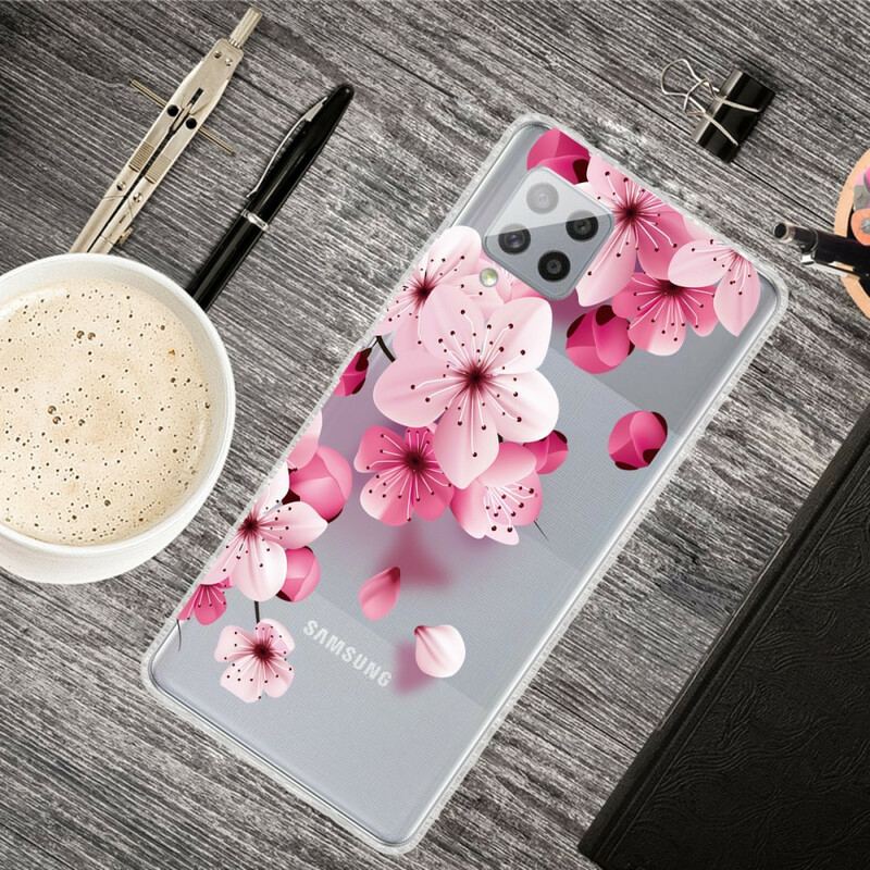 Capa Para Samsung Galaxy A42 5G Pequenas Flores Cor De Rosa