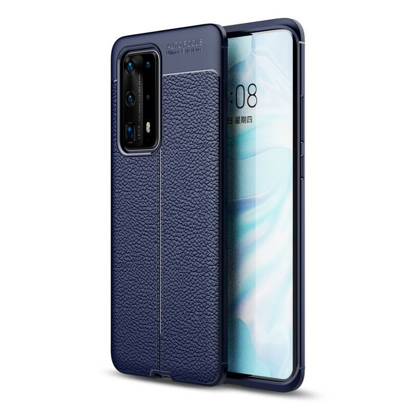 Capa Para Huawei P40 Pro Plus Textura Flexível De Fibra De Carbono