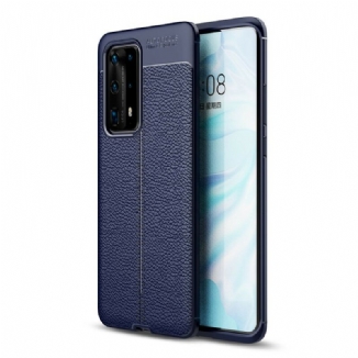 Capa Para Huawei P40 Pro Plus Textura Flexível De Fibra De Carbono