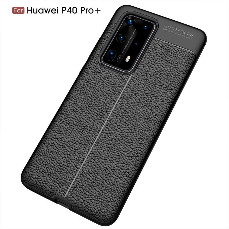 Capa Para Huawei P40 Pro Plus Textura Flexível De Fibra De Carbono