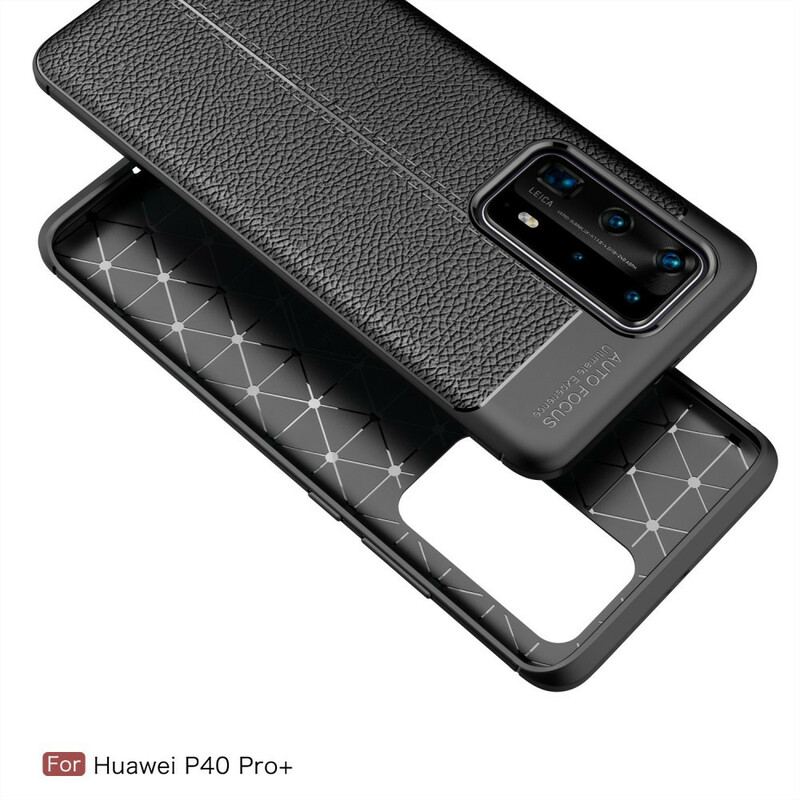 Capa Para Huawei P40 Pro Plus Textura Flexível De Fibra De Carbono