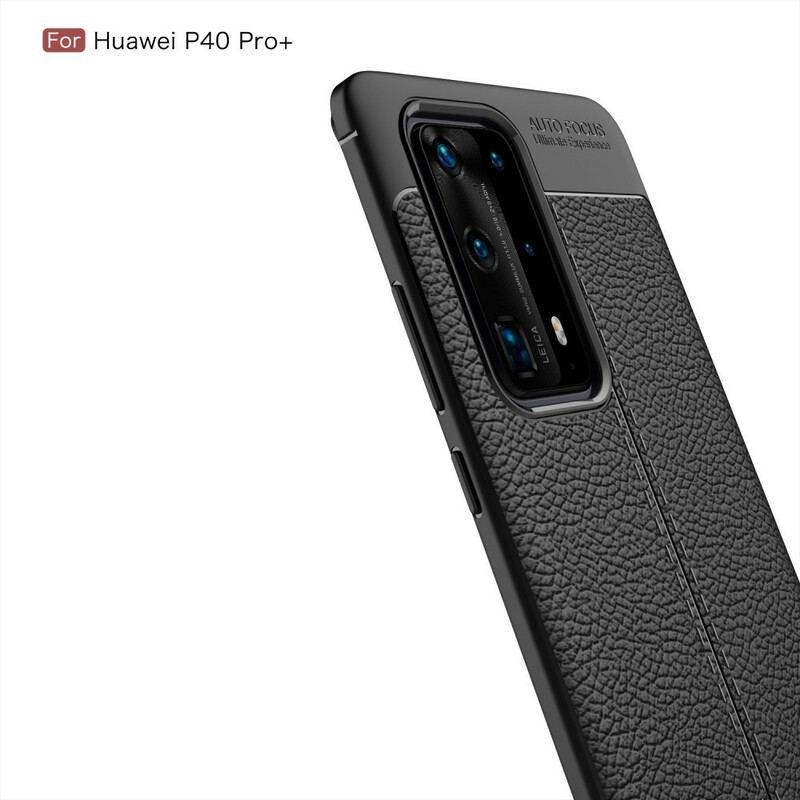 Capa Para Huawei P40 Pro Plus Textura Flexível De Fibra De Carbono