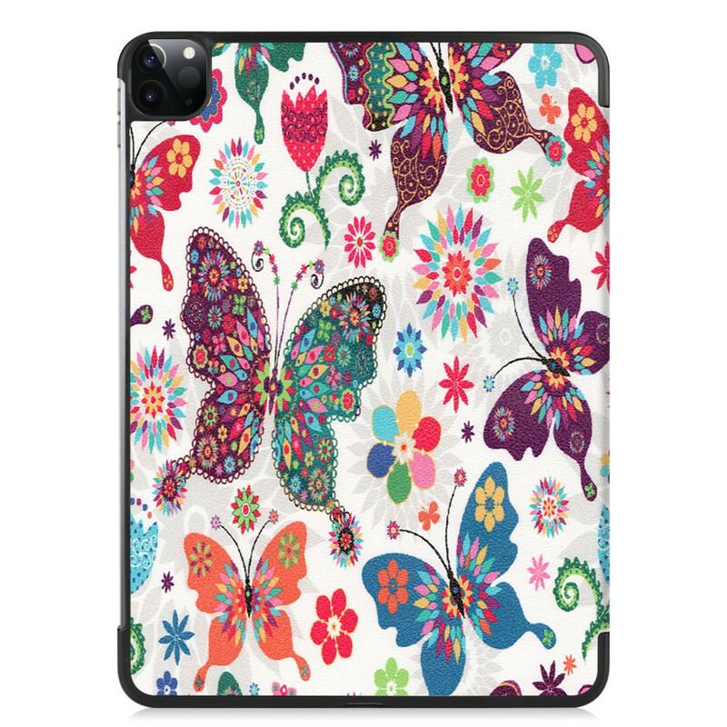 Capa De Celular Para iPad Pro 11" (2020) Borboletas E Flores Retrô