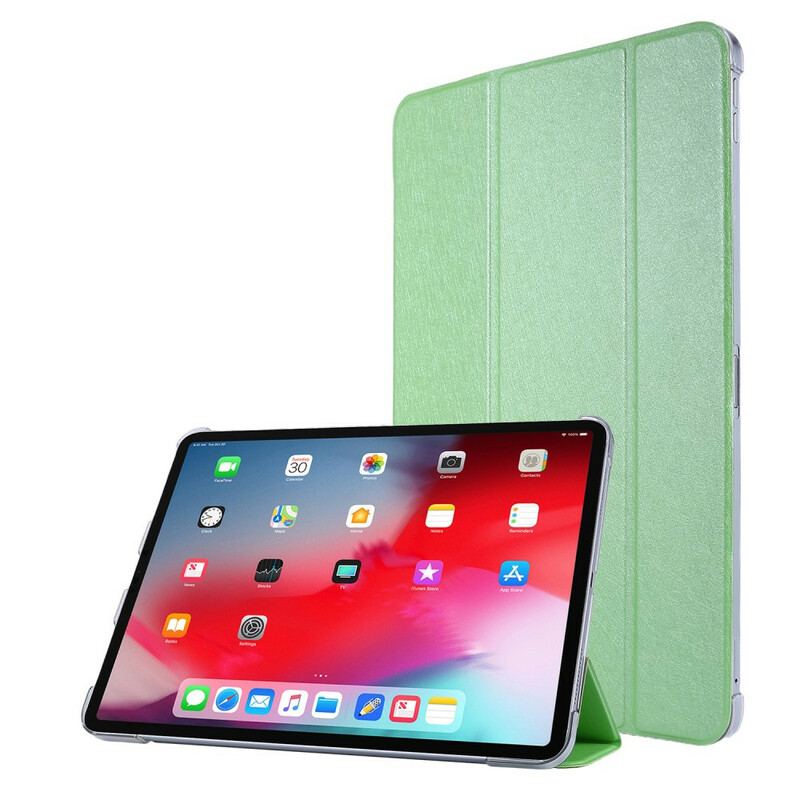 Capa De Celular Para iPad Pro 11" (2020) Couro Falso Textura De Seda