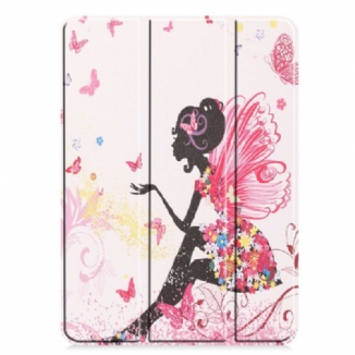 Capa De Celular Para iPad Pro 11" (2020) Couro Sintético De Fada Floral