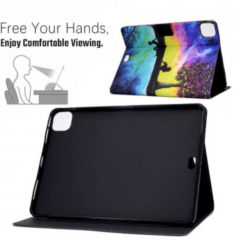 Capa Flip Para iPad Pro 11" (2020) Céu Estrelado