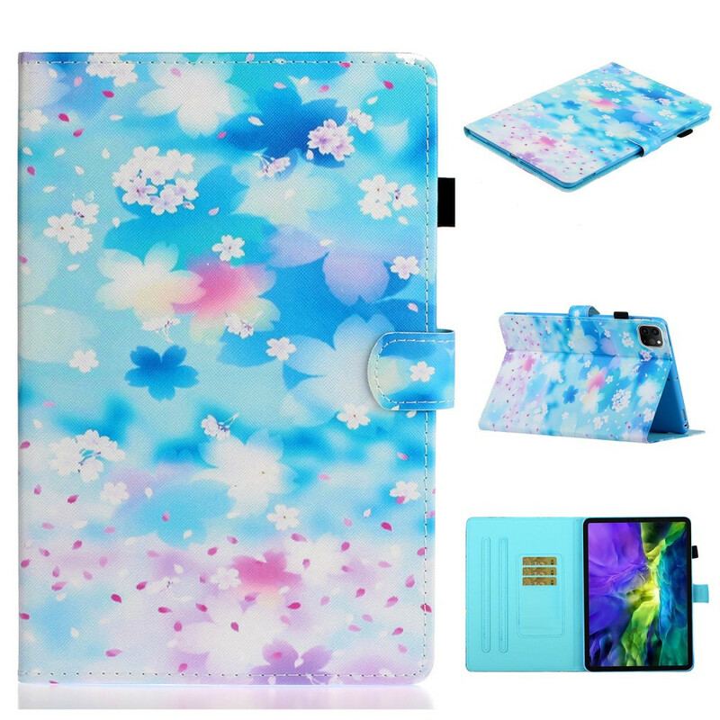 Capa Flip Para iPad Pro 11" (2020) Flores Em Aquarela