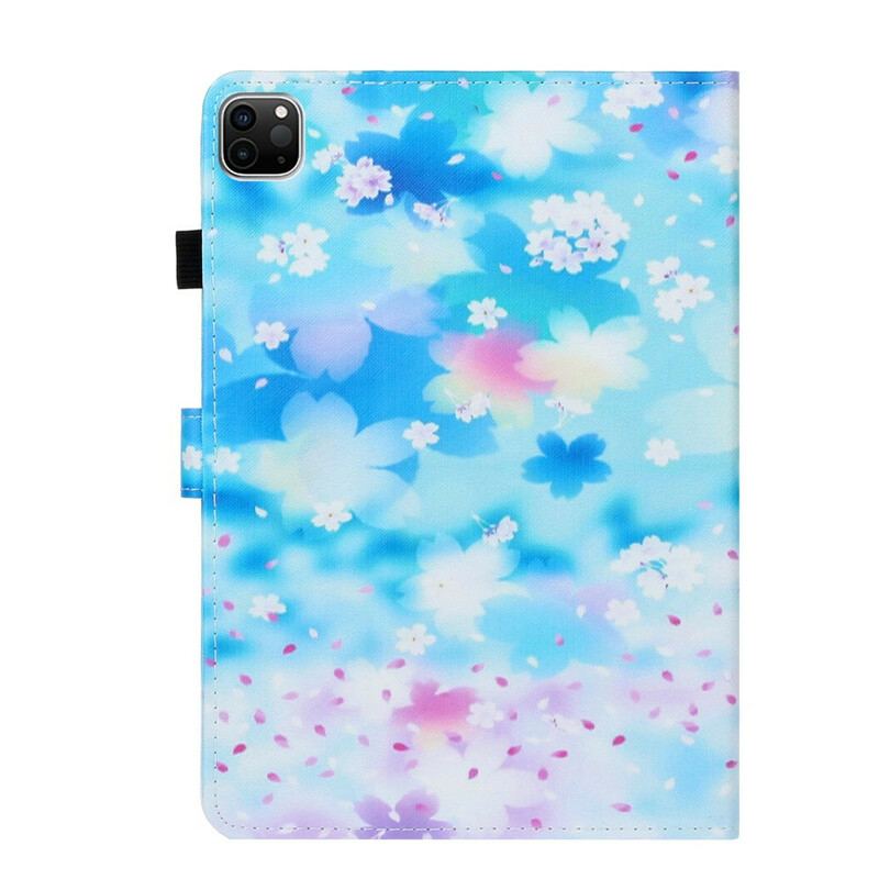 Capa Flip Para iPad Pro 11" (2020) Flores Em Aquarela