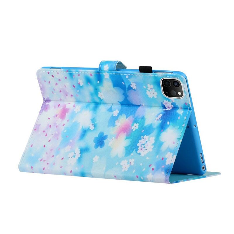 Capa Flip Para iPad Pro 11" (2020) Flores Em Aquarela