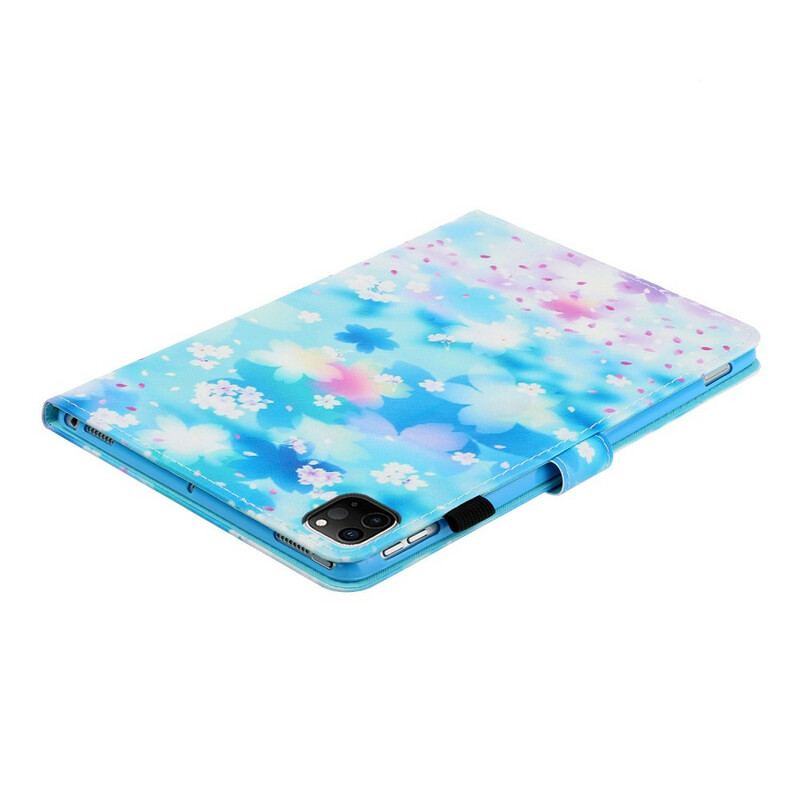 Capa Flip Para iPad Pro 11" (2020) Flores Em Aquarela