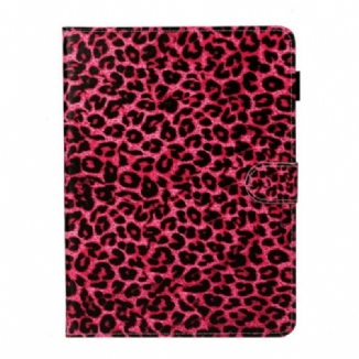 Capa Flip Para iPad Pro 11" (2020) Padrão Leopardo Rosa