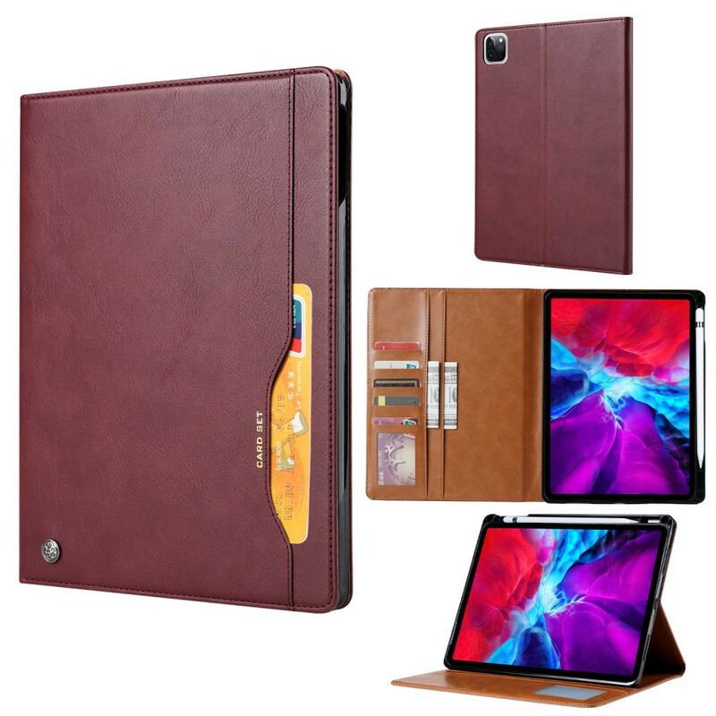 Capa Para iPad Pro 11" (2020) Porta-lápis Absorvente De Couro