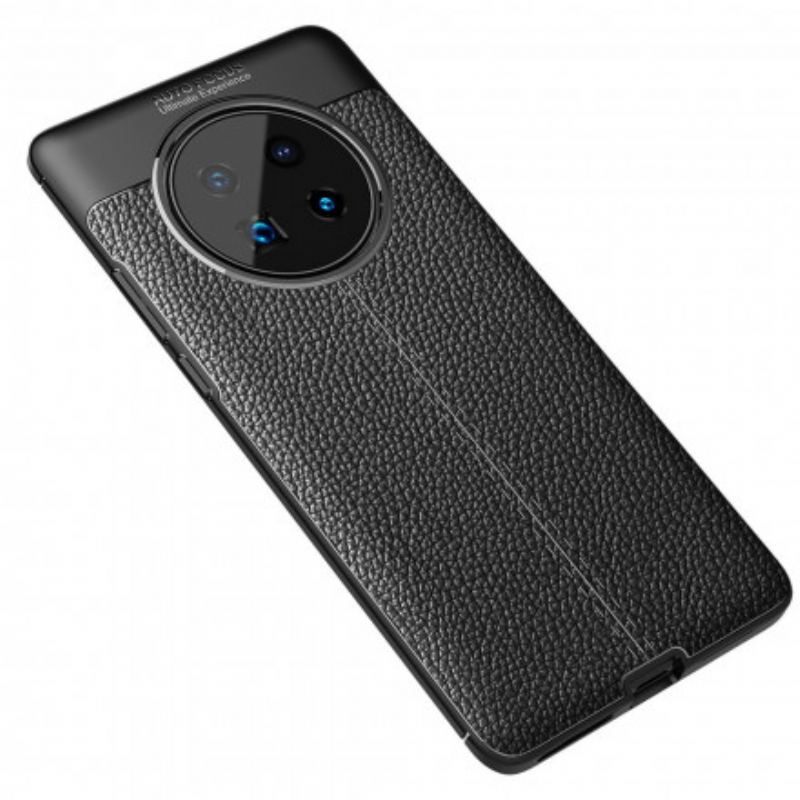 Capa De Celular Para Huawei Mate 40 Pro Linha Dupla Efeito Couro Litchi