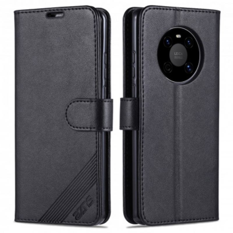 Capa De Couro Para Huawei Mate 40 Pro Couro Sintético Azns