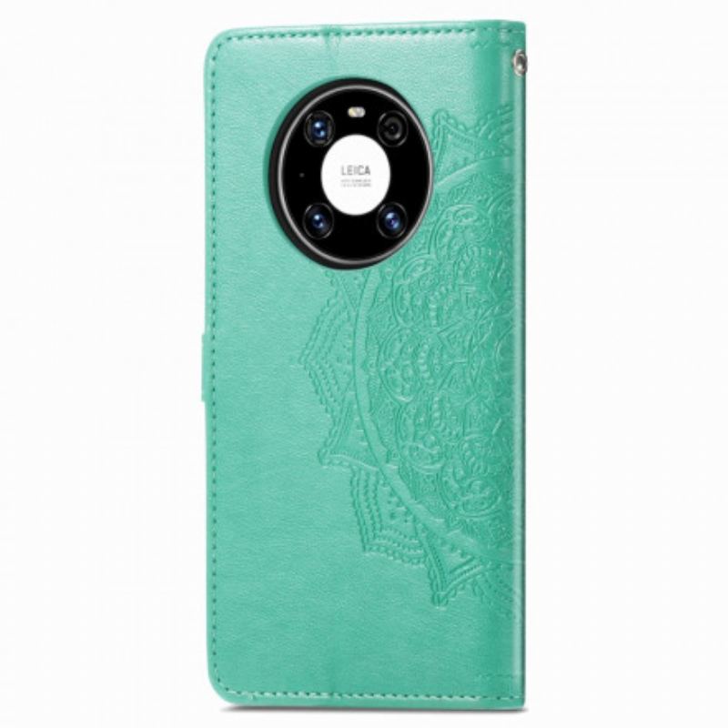 Capa Flip Para Huawei Mate 40 Pro Mandala Idade Média