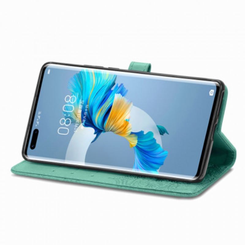 Capa Flip Para Huawei Mate 40 Pro Mandala Idade Média