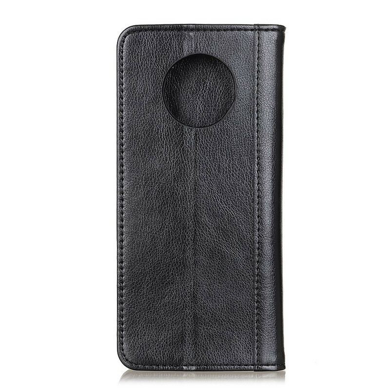 Capa Folio Para Huawei Mate 40 Pro Couro De Lichia Rachado Premium