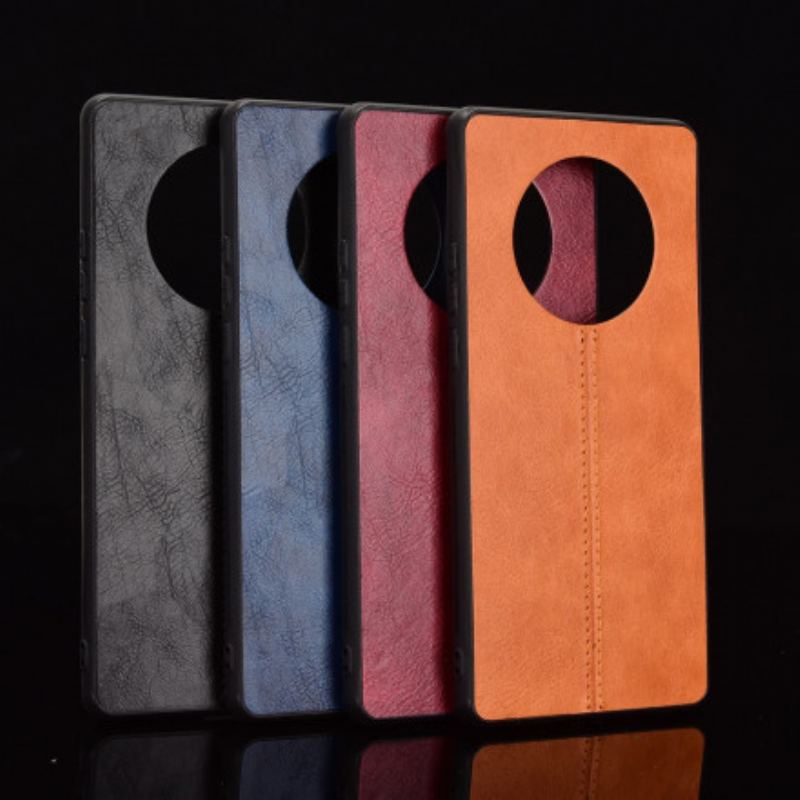 Capa Para Huawei Mate 40 Pro Efeito Couro Couture