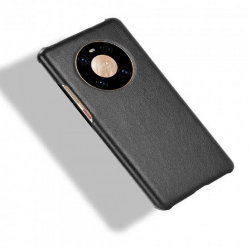 Capa Para Huawei Mate 40 Pro Efeito Couro Lichia