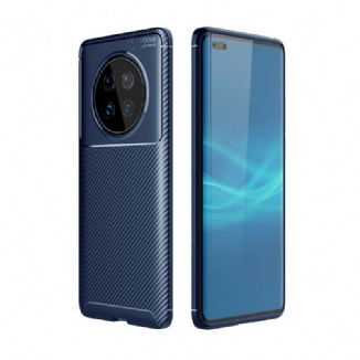 Capa Para Huawei Mate 40 Pro Textura Flexível De Fibra De Carbono