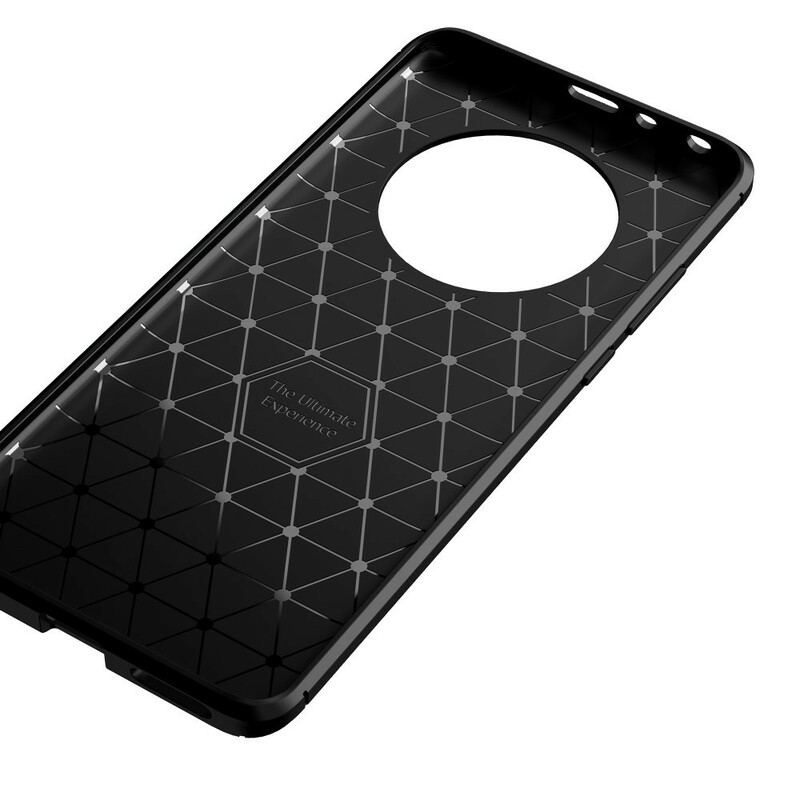 Capa Para Huawei Mate 40 Pro Textura Flexível De Fibra De Carbono