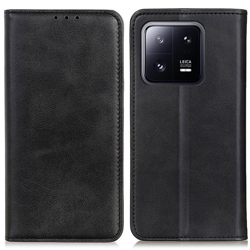 Capa De Celular Para Xiaomi 13 Pro Flip Couro Rachado