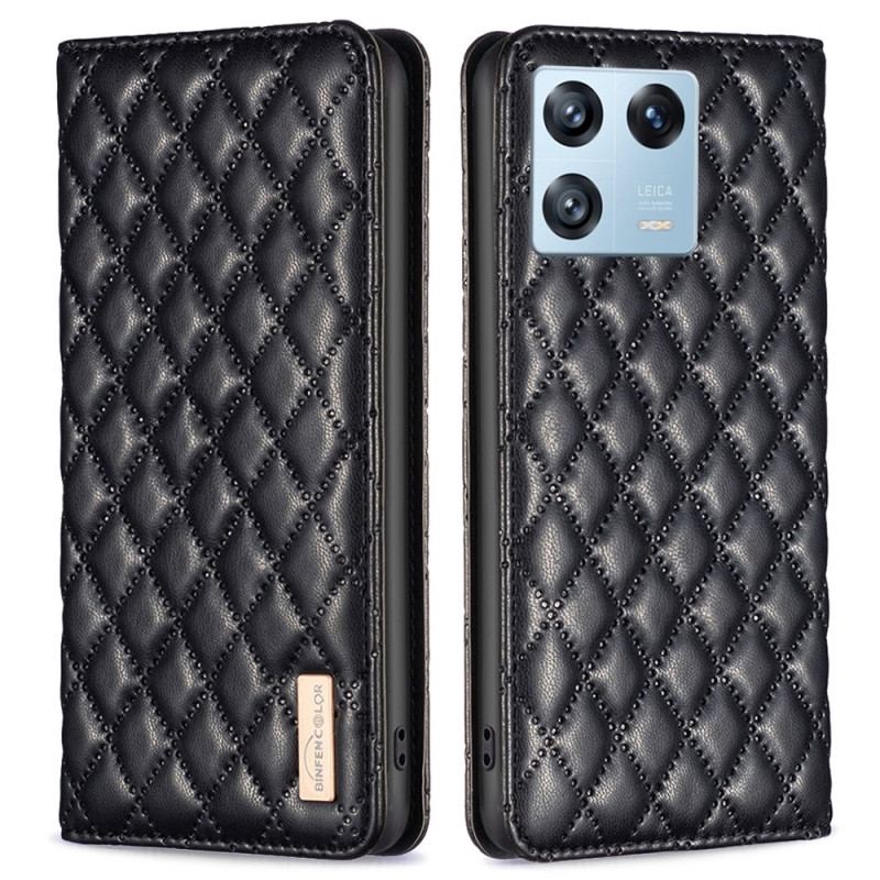 Capa De Celular Para Xiaomi 13 Pro Flip Estilo De Cor Binfen Acolchoado