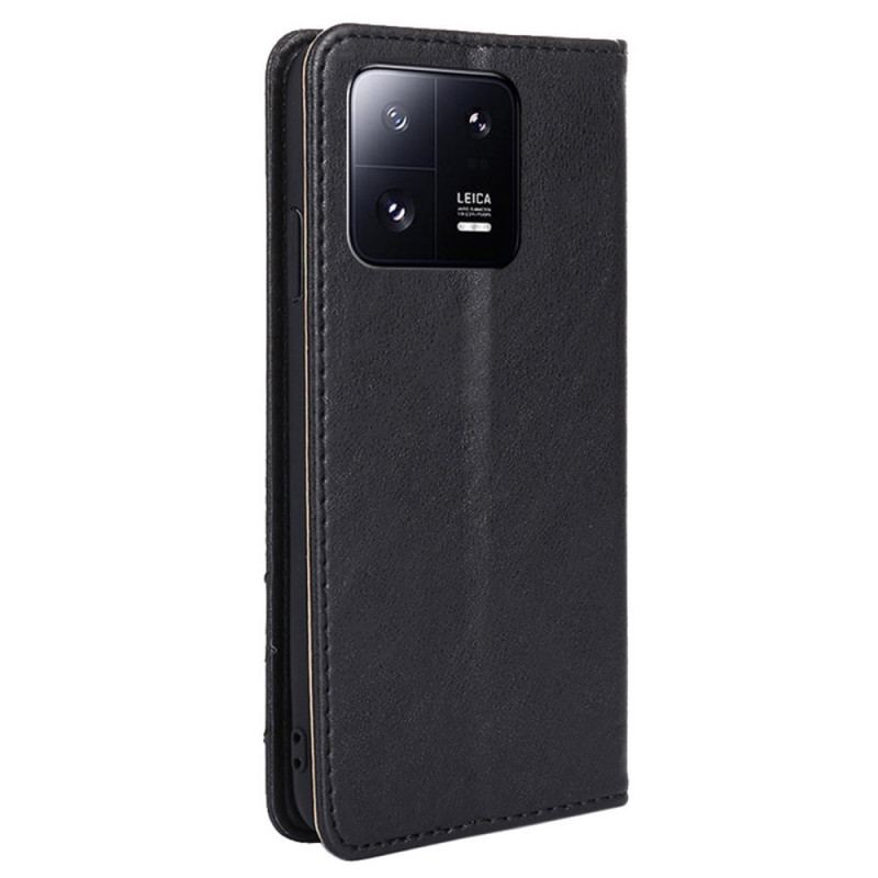 Capa De Celular Para Xiaomi 13 Pro Flip Rebites Decorativos