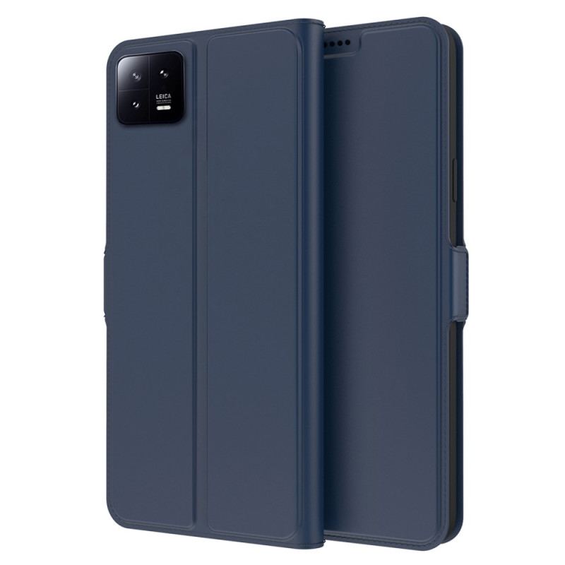 Capa De Couro Para Xiaomi 13 Pro Efeito Couro Fino