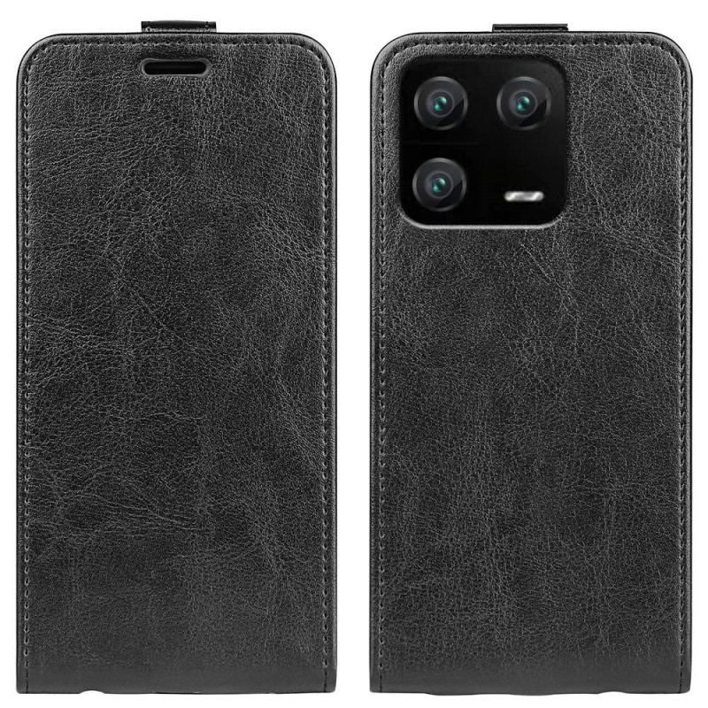 Capa De Couro Para Xiaomi 13 Pro Flip Efeito De Couro Com Aba Vertical