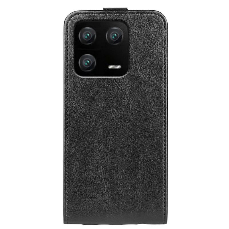 Capa De Couro Para Xiaomi 13 Pro Flip Efeito De Couro Com Aba Vertical