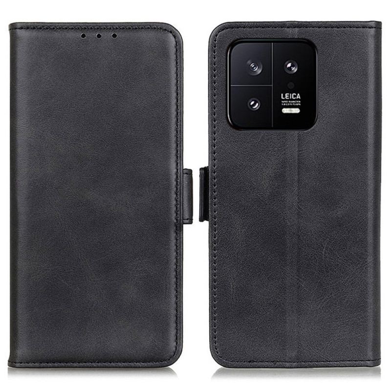 Capa Em Pele Para Xiaomi 13 Pro Fecho Duplo Ver Descrição